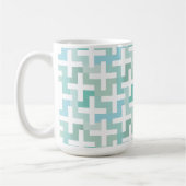 Seafoam Green Geometric Koffiemok (Links)