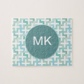 Seafoam Green Geometric Legpuzzel (Horizontaal)