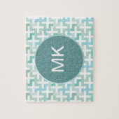 Seafoam Green Geometric Legpuzzel (Verticaal)