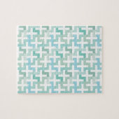 Seafoam Green Geometric Legpuzzel (Horizontaal)