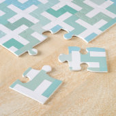 Seafoam Green Geometric Legpuzzel (Zijkant)