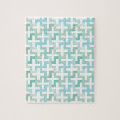 Seafoam Green Geometric Legpuzzel (Verticaal)