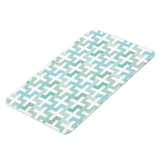Seafoam Green Geometric Magneet (Linkerzijde)