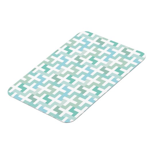 Seafoam Green Geometric Magneet (Linkerzijde)