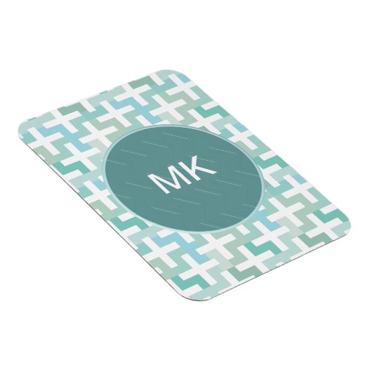 Seafoam Green Geometric Magneet (Rechterzijde)