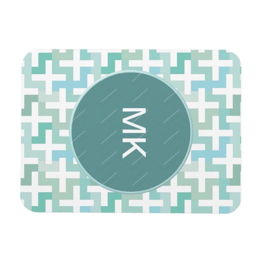 Seafoam Green Geometric Magneet (Horizontaal)