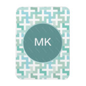 Seafoam Green Geometric Magneet (Verticaal)