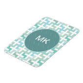 Seafoam Green Geometric Magneet (Linkerzijde)