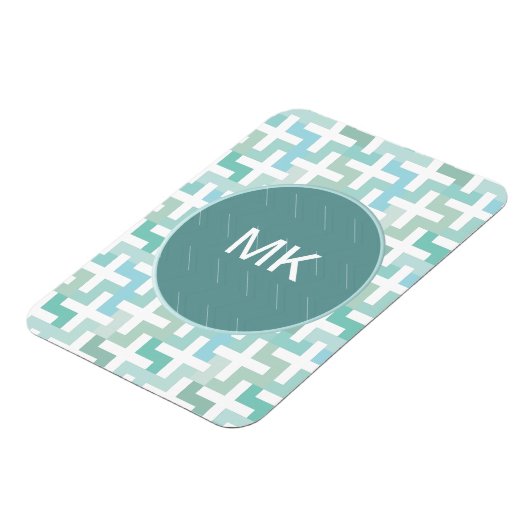 Seafoam Green Geometric Magneet (Linkerzijde)