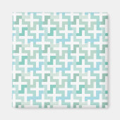 Seafoam Green Geometric Magneet (Voorkant)