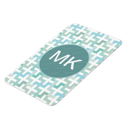 Seafoam Green Geometric Magneet (Linkerzijde)