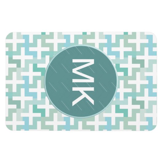 Seafoam Green Geometric Magneet (Horizontaal)