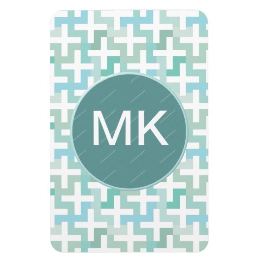 Seafoam Green Geometric Magneet (Verticaal)