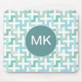 Seafoam Green Geometric Muismat (Voorkant)
