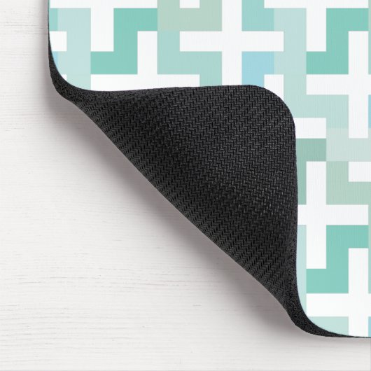 Seafoam Green Geometric Muismat (Hoek)
