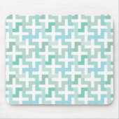 Seafoam Green Geometric Muismat (Voorkant)