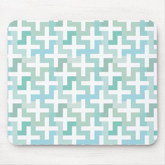 Seafoam Green Geometric Muismat (Voorkant)