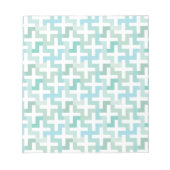Seafoam Green Geometric Notitieblok (Voorkant)