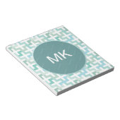 Seafoam Green Geometric Notitieblok (Schuin)