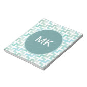 Seafoam Green Geometric Notitieblok (Linkerzijde)