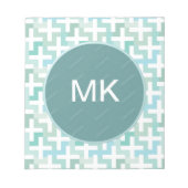 Seafoam Green Geometric Notitieblok (Voorkant)