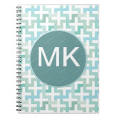Seafoam Green Geometric Notitieboek (Voorkant)
