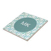 Seafoam Green Geometric Tegeltje (Zijkant)
