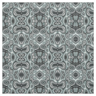 Seafoam Green Grey Bali Batik Style Patroon Stof