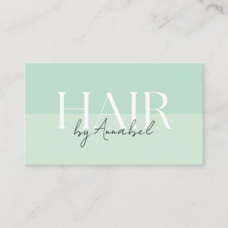 Seafoam Green Hair Stylist QR Code  Business Card Visitekaartje
