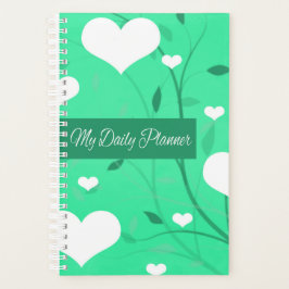Seafoam Green Hearts Happy Planner