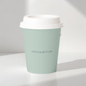 Seafoam Green | Minimal Monogram Wedding Papieren Bekers