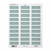 Seafoam Green Modern Minimally Scripting Address Etiket (Full Sheet)