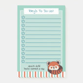 Seafoam Green Napping Red Panda To Do Lijst Post-it® Notes (Voorkant)