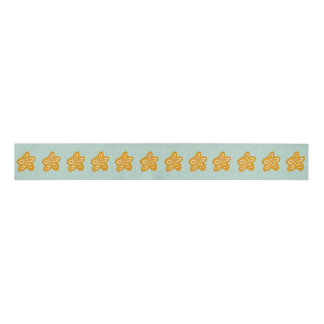 Seafoam Green Princess Golden Flowers Birthday Grosgrain Lint