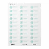 Seafoam Green Seashell Return Address Label (Full Sheet)
