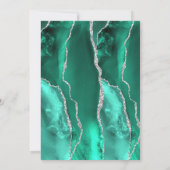 Seafoam Green Silver Agate Dark 50th Birthday Kaart (Achterkant)