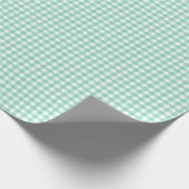 Seafoam Green Simple Plaid Cadeaupapier (Hoek)