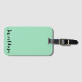 Seafoam Green Solid Color Bagagelabel (Voorkant (horizontaal))