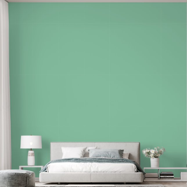 Seafoam Green Solid Color Behang (Slaapkamer)