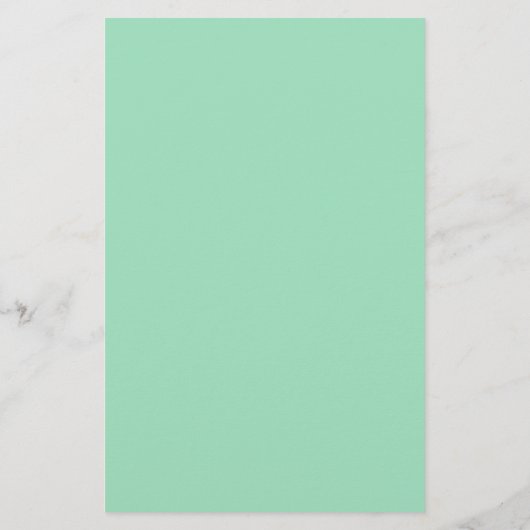 Seafoam Green Solid Color Briefpapier (Achterkant)
