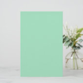 Seafoam Green Solid Color Briefpapier (Staand voorkant)