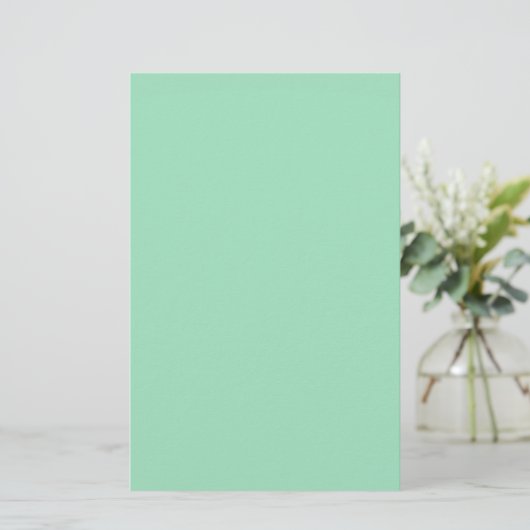 Seafoam Green Solid Color Briefpapier (Staand voorkant)