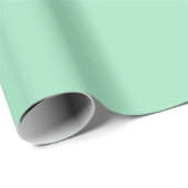 Seafoam Green Solid Color Cadeaupapier (Rol Hoek)