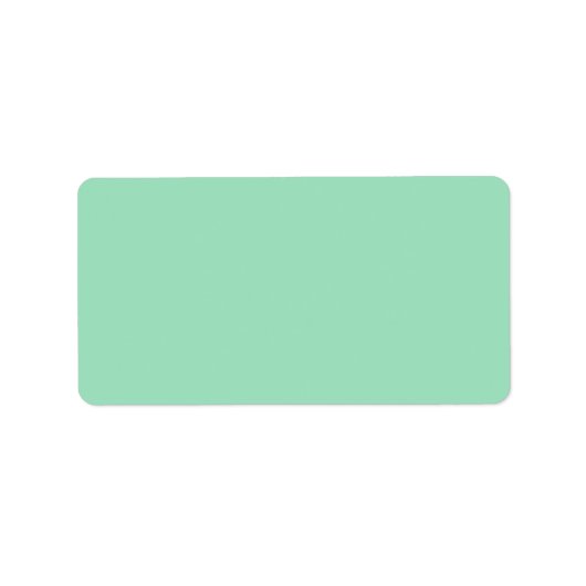 Seafoam Green Solid Color Etiket (Voorkant)