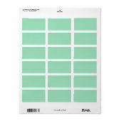 Seafoam Green Solid Color Etiket (Full Sheet)