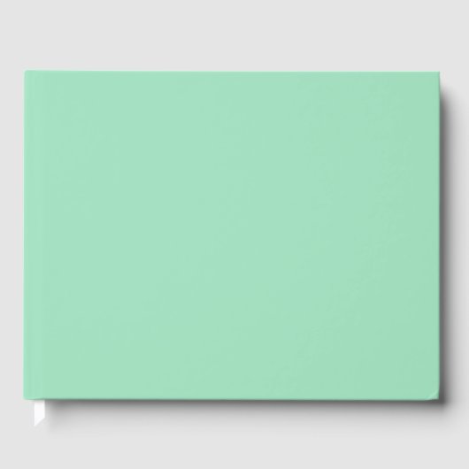 Seafoam Green Solid Color Gastenboek (Voorkant)