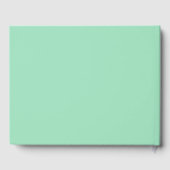 Seafoam Green Solid Color Gastenboek (Achterkant)