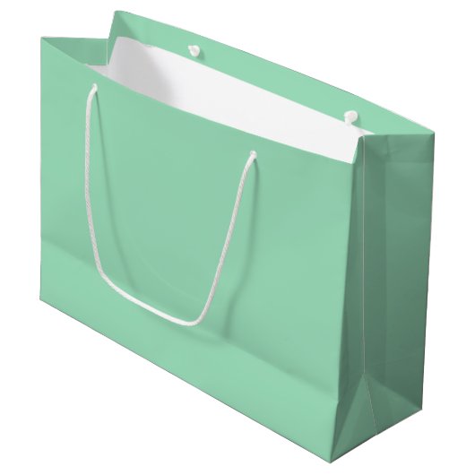 Seafoam Green Solid Color Groot Cadeauzakje (Voorkant Gekanteld)