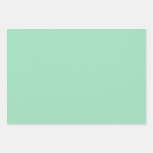 Seafoam Green Solid Color Inpakpapier Vel (Voorkant 3)