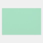 Seafoam Green Solid Color Inpakpapier Vel (Voorkant 2)